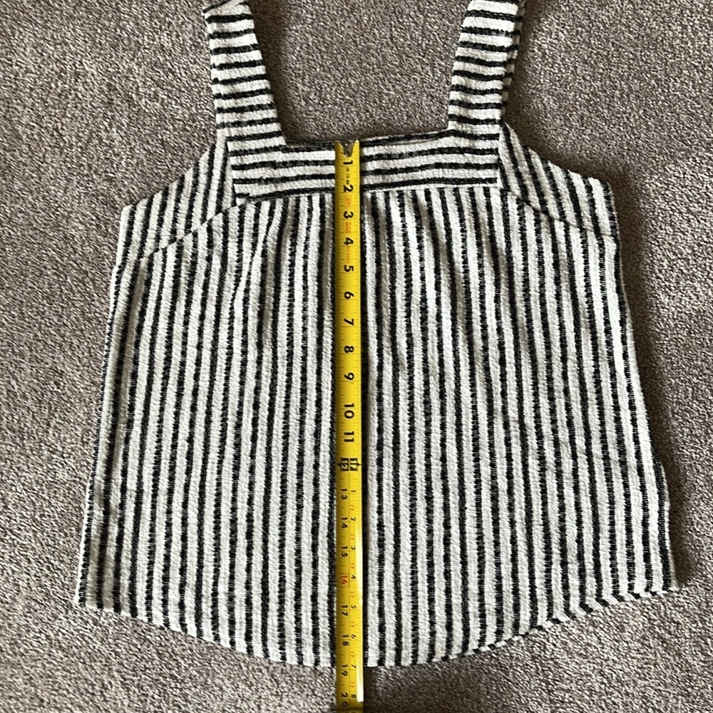 Lucky Brand EST 1990 Tank Top White/Black Stripe Cotton Blend Size Medium - Picture 8 of 11